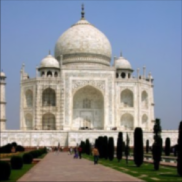 Blurred taj image