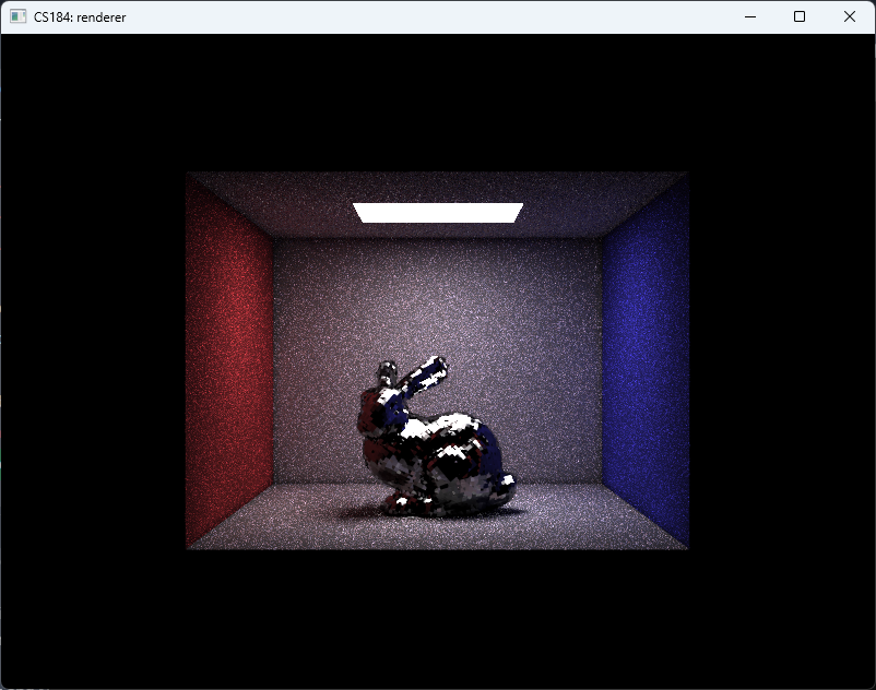 Bunny scene with mirror bunny