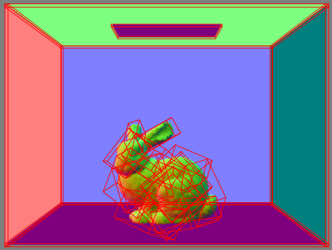 Cached surface normals visualization